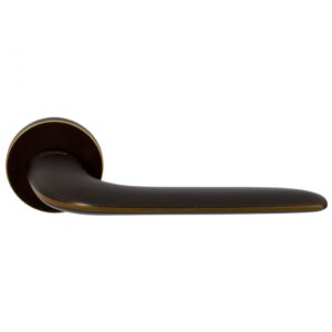 Maniglia per porta su rosetta Buonelle Stella R B-43 bronzo antico R f/z